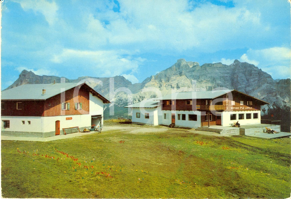 Cartolina originale da collezione 1970 ca BADIA BZ Esterno del RIFUGIO PIZ a LA ILA Cartolina FG NV VINTAGE 1