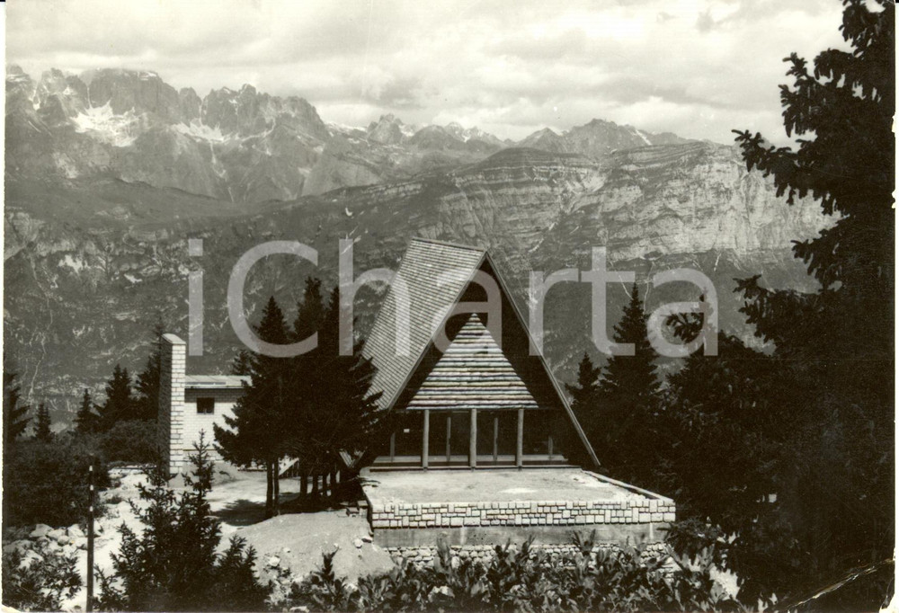 Cartolina originale da collezione 1980 VASON TN Chiesetta alpina per caduti della neve Cartolina FG VG 1