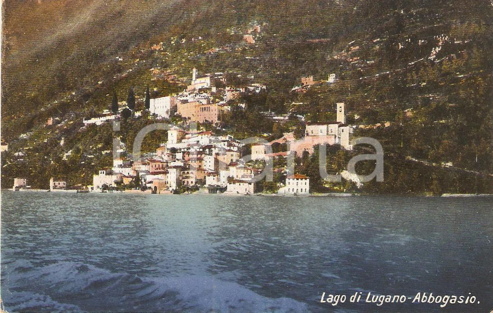 Cartolina originale da collezione 1930 ca VALSOLDA (CO) ALBOGASIO visto da Lago di LUGANO *Cartolina FP NV 1
