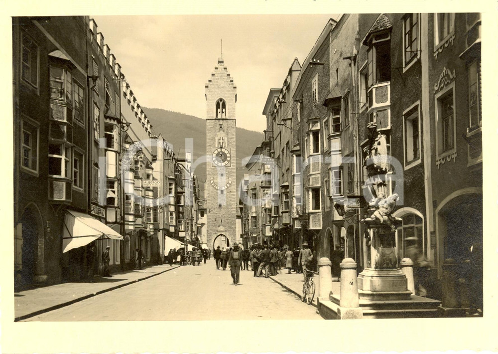 Cartolina originale da collezione 1950 ca VIPITENO (BZ) Centro cittÃ  con la Torre delle Dodici * Cartolina FG NV 1