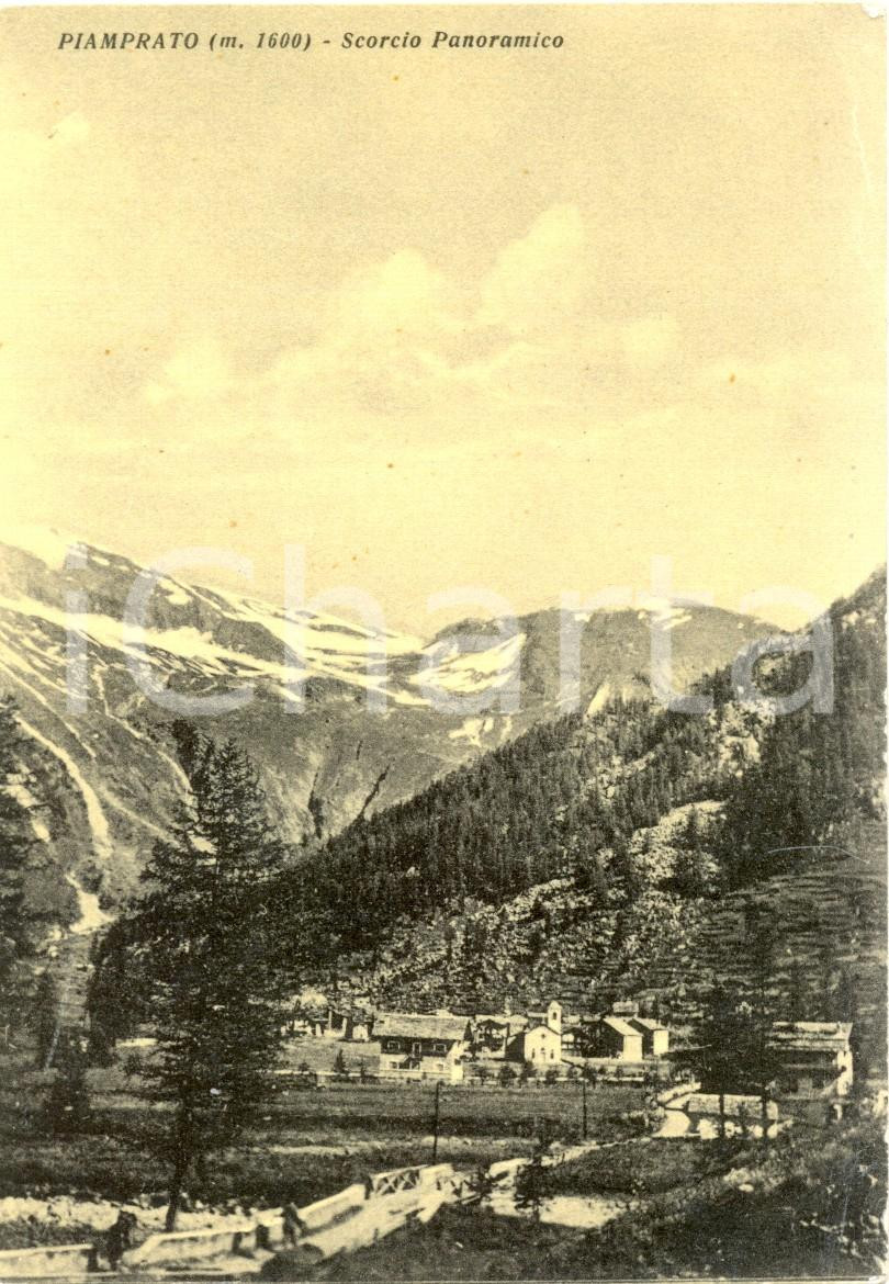 Cartolina originale da collezione 1955 VALPRATO SOANA TO Scorcio panoramico di PIAMPRATO Cartolina FG VG 1
