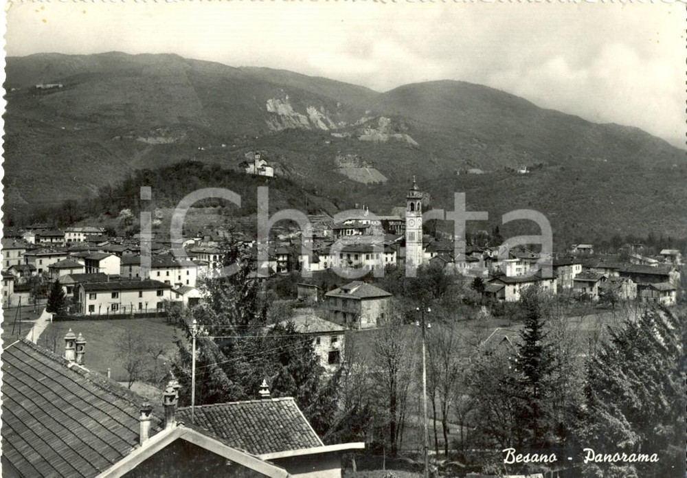 Cartolina originale da collezione 1958 BESANO (VA) Veduta panoramica *Cartolina postale FG VG 1