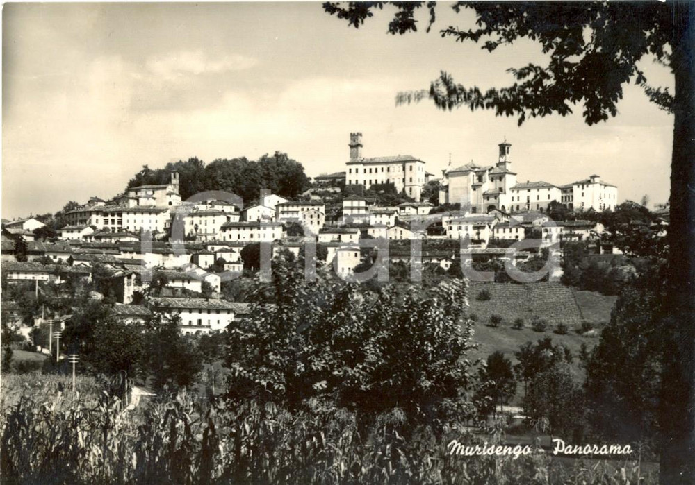 Cartolina originale da collezione 1954 MURISENGO AL Panorama del paese Cartolina postale FG VG 1
