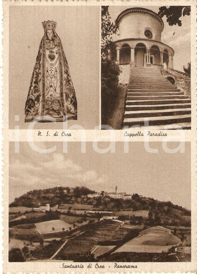 Cartolina originale da collezione 1948 SERRALUNGA DI CREA AL Vedutine del Santuario Cartolina FG VG 1