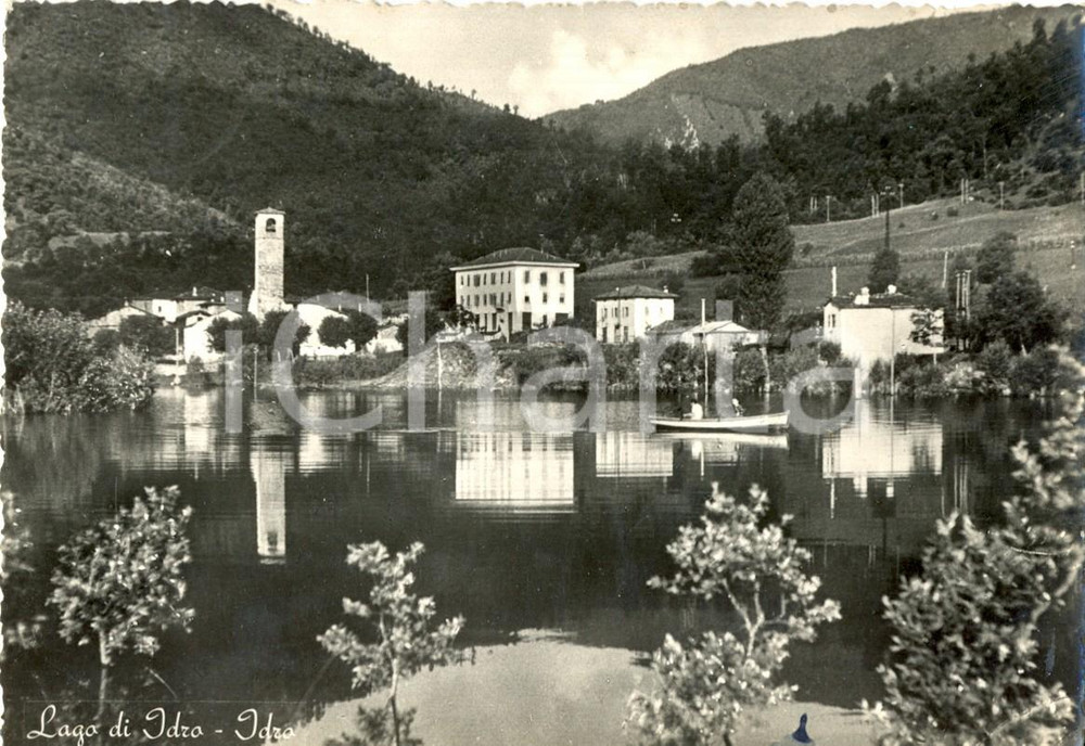 Cartolina originale da collezione 1950 IDRO BS Scorcio del panorama e del lago Cartolina postale FG VG 1