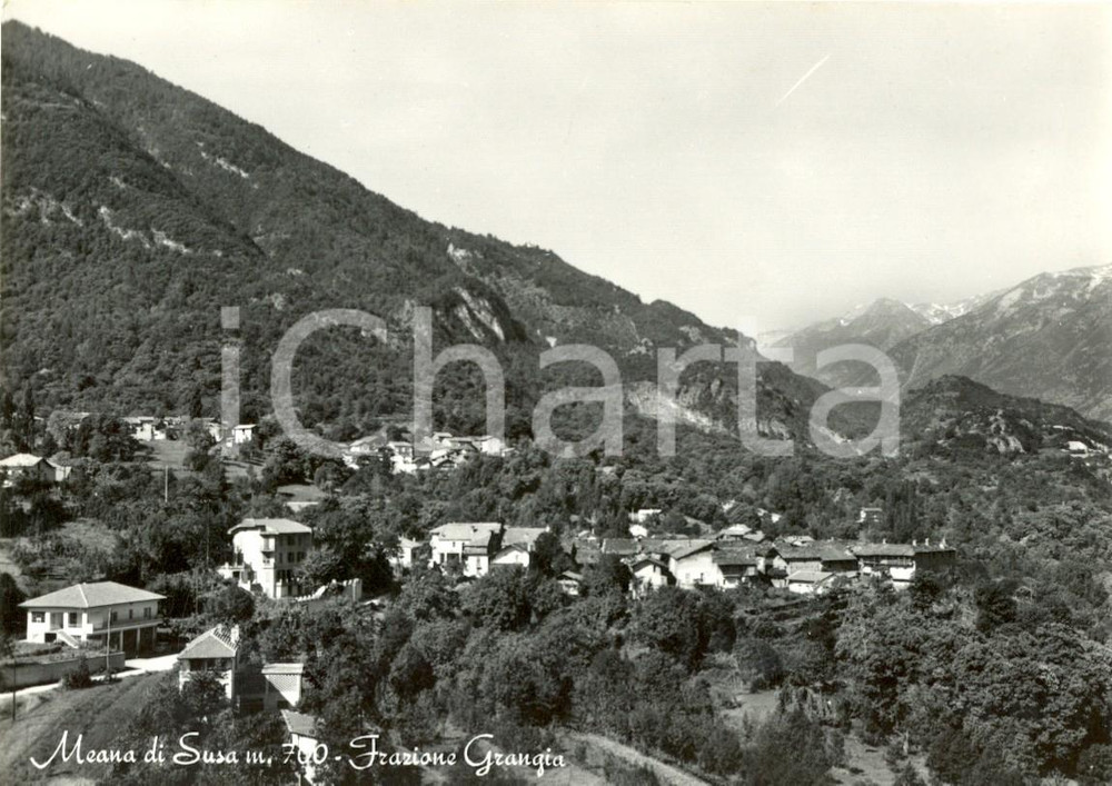 Cartolina originale da collezione 1950 ca MEANA DI SUSA (TO) Scorcio della frazione GRANGIA  *Cartolina  FG NV 1