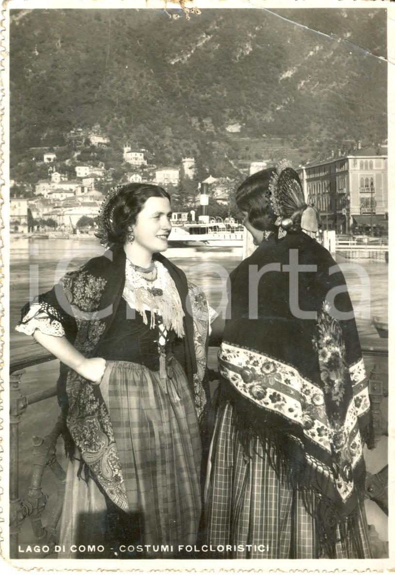 Cartolina originale da collezione 1937 COMO Donne in costumi folcloristici Cartolina postale FG VG 1