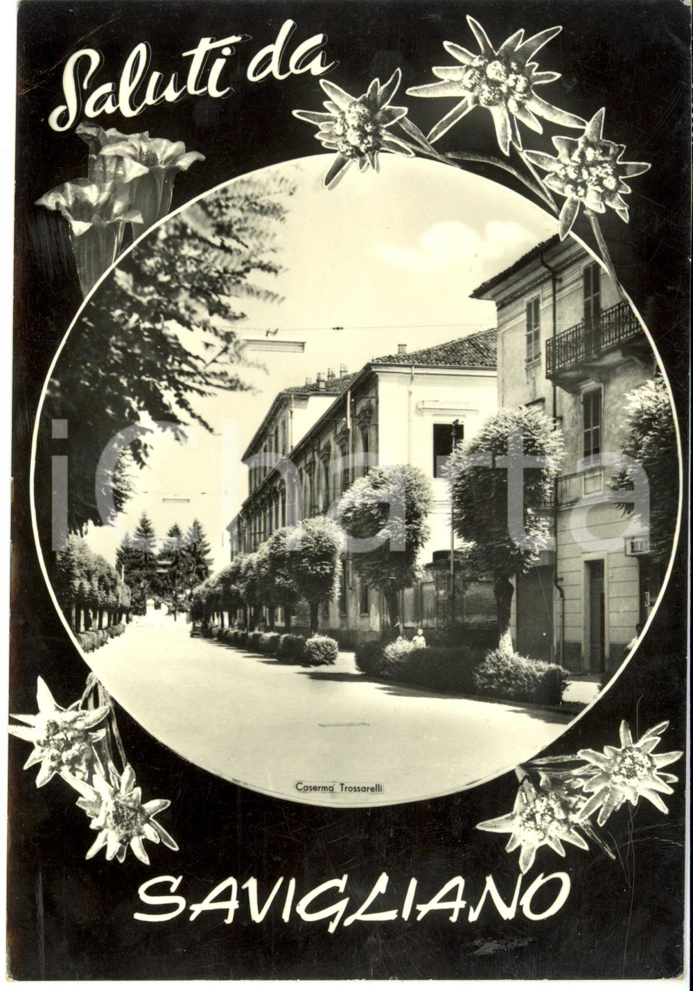 Cartolina originale da collezione 1965 SAVIGLIANO CN Caserma Trossarelli Cartolina postale FG VG 1