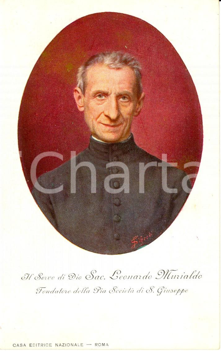 Cartolina originale da collezione 1950 ca Leonardo MURIALDO servo di Dio PIA SOCIETA' San Giuseppe *Ill. SIFFREDI 1