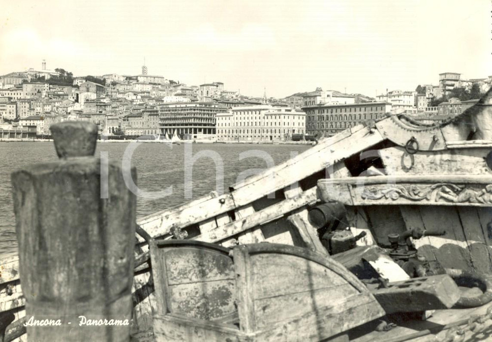 Cartolina originale da collezione 1950 ca ANCONA Panorama dal porto *Cartolina postale FG NV 1
