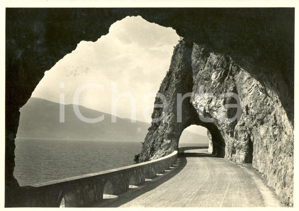 Cartolina originale da collezione 1948 GARDONE RIVIERA BS La strada statale GARDESANA occidentale FG VG 1