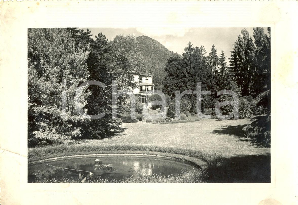 Cartolina originale da collezione 1954 PEROSA ARGENTINA (TO) Scorcio pittoresco di villa con giardino Cartolina FG 1