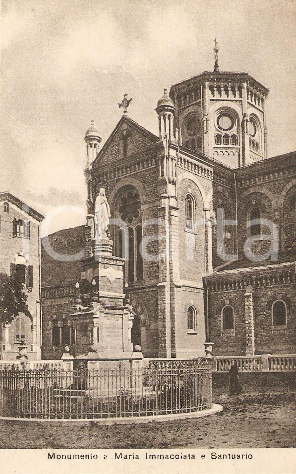 Cartolina originale da collezione 1930 ca GIAVENO (TO) Monumento a Maria Immacolata a SELVAGGIO *Cartolina FP NV 1