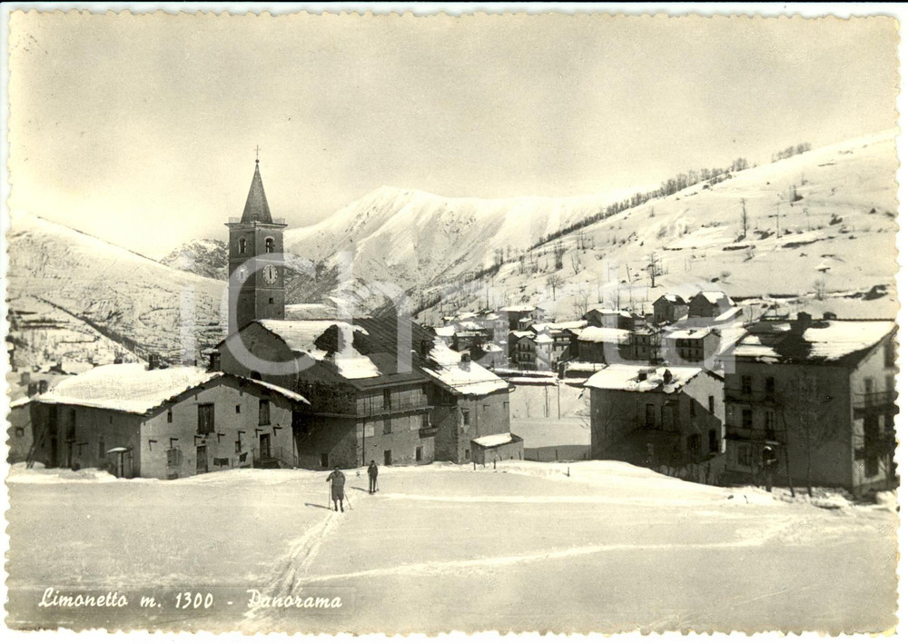 Cartolina originale da collezione 1959 LIMONETTO CN Panorama Cartolina postale FG VG 1