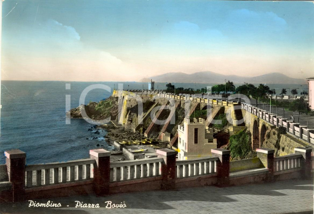 Cartolina originale da collezione 1973 PIOMBINO (LI) Veduta di Piazza Giovanni BOVIO *Cartolina postale FG VG 1