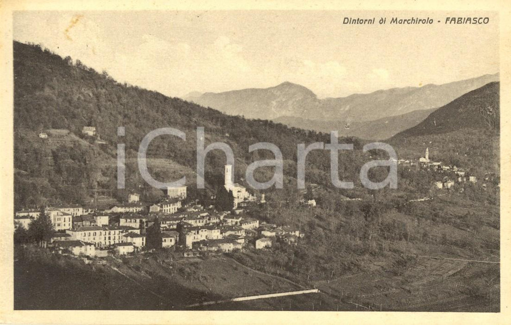 Cartolina originale da collezione 1937 CUGLIATE FABIASCO (VA) Veduta dei dintorni di MARCHIROLO *Cartolina FP VG 1