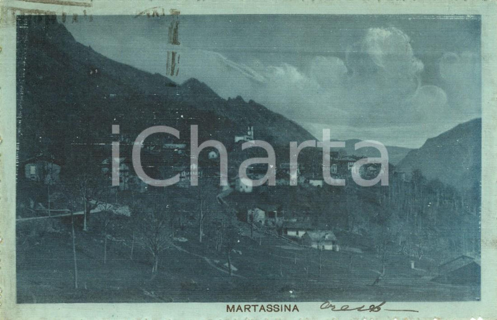 Cartolina originale da collezione 1938 ALA DI STURA (TO) Veduta panoramica frazione MARTASSINA *Cartolina FP VG 1