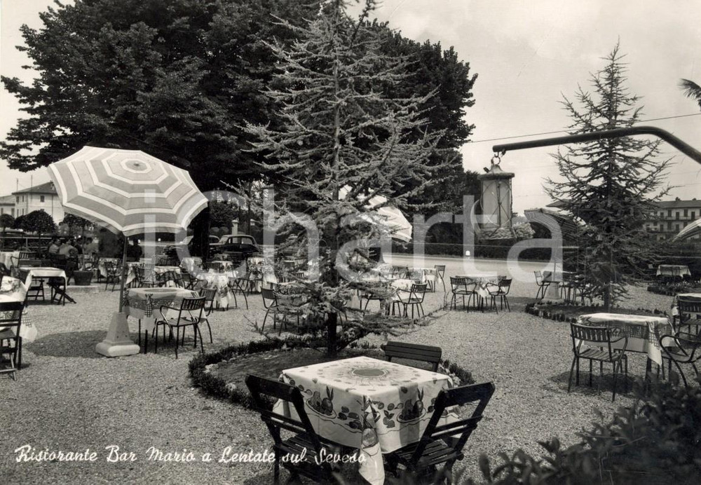 Cartolina originale da collezione 1955 LENTATE SUL SEVESO MB Ristorante Bar MARIA Cartolina ANIMATA FG VG 1