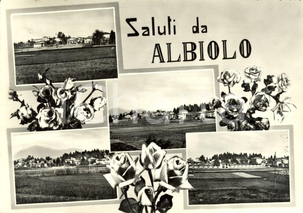 Cartolina originale da collezione 1960 ca ALBIOLO CO Vedutine del paese e dei dintorni Cartolina postale FG VG 1