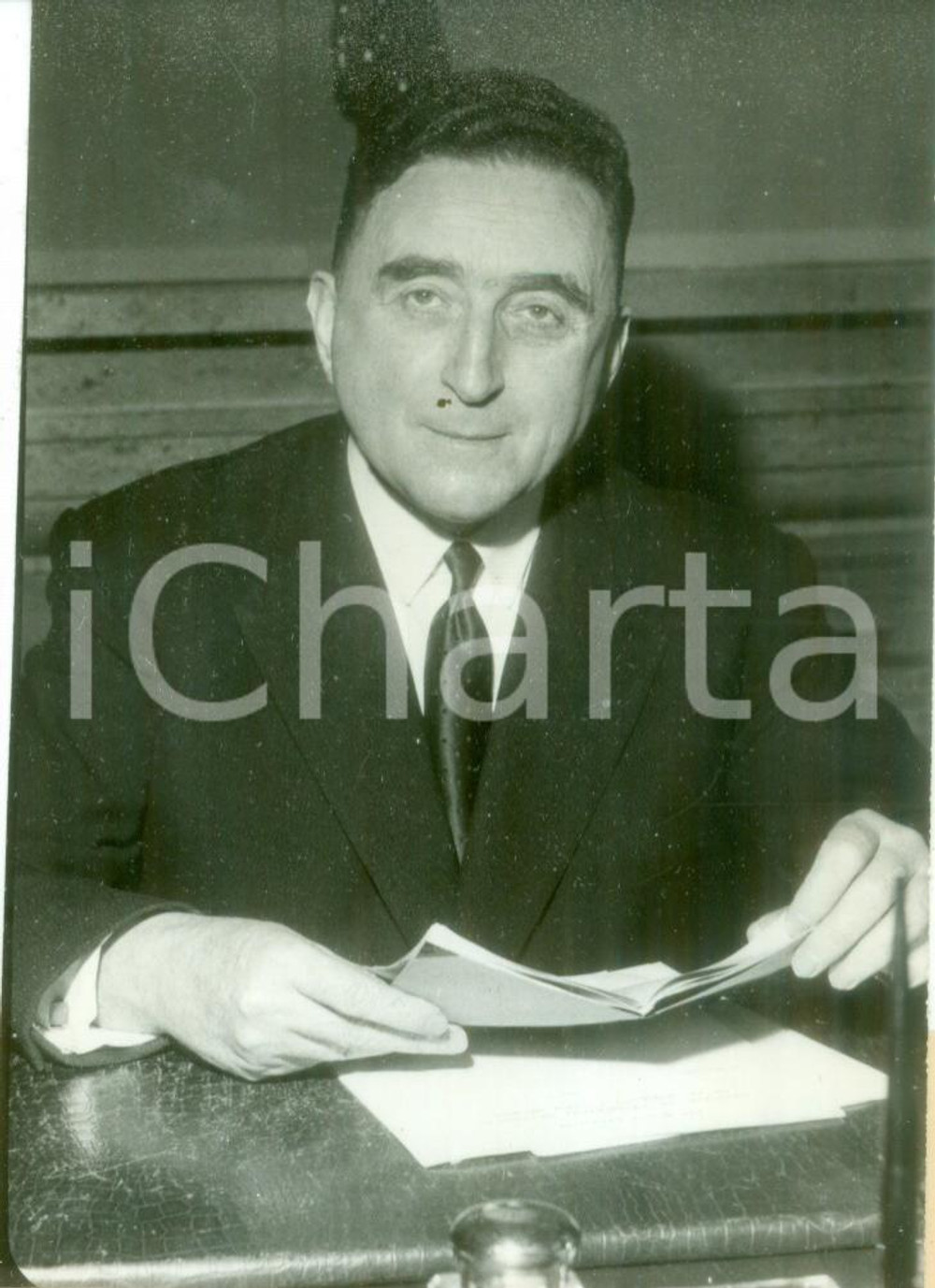 Fotografia d epoca originale 1961 PARIS Lucien PAYE Ministre de l Education Nationale Fotografia 1