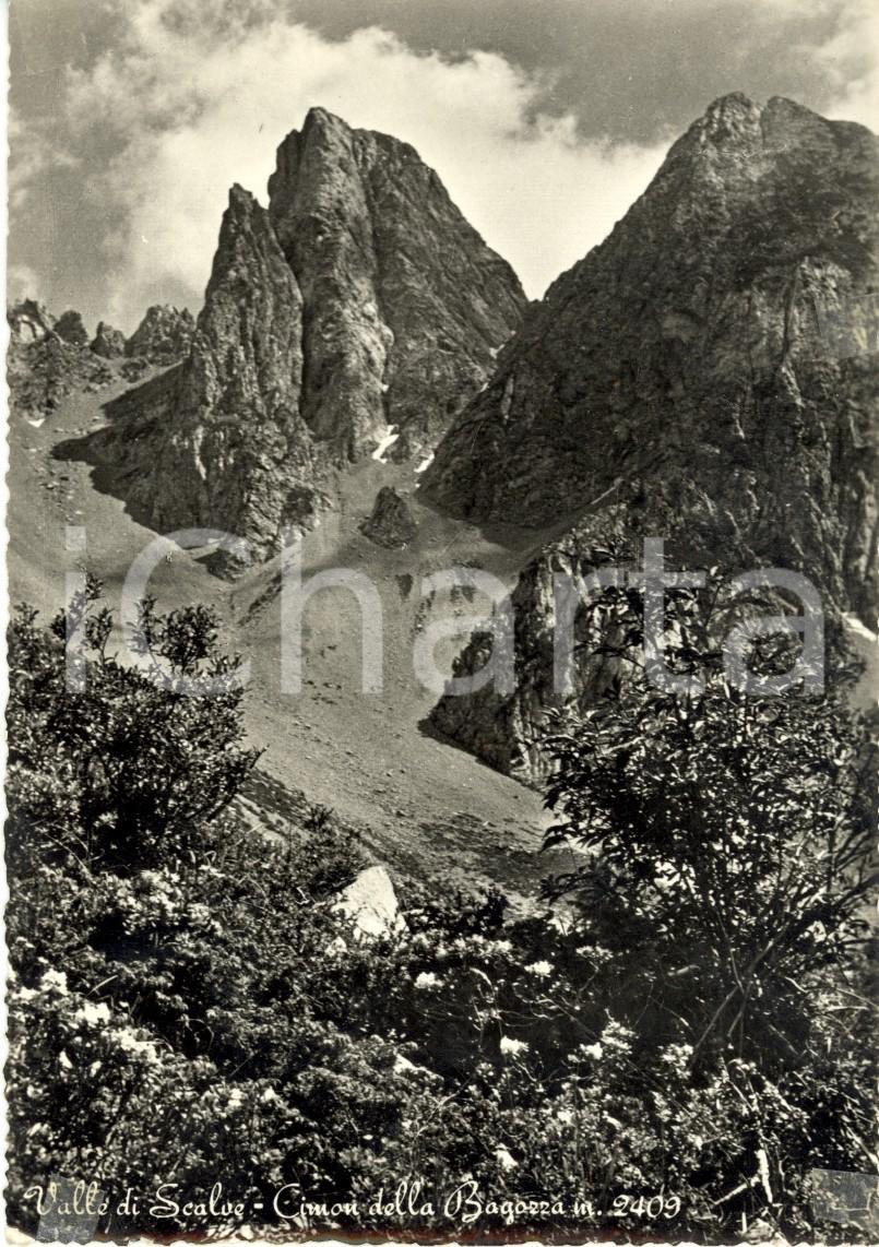 Cartolina originale da collezione 1957 VALLE DI SCALVE BG Veduta Cimon della BAGOZZA Cartolina postale FG VG 1