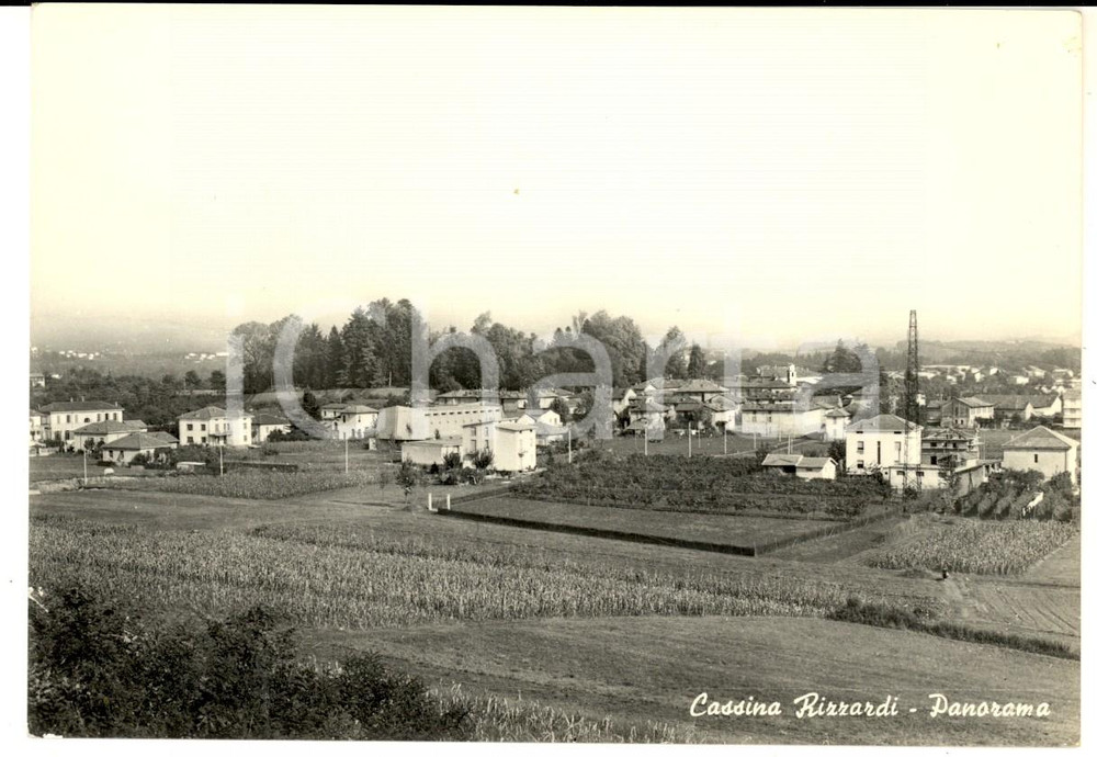 Cartolina originale da collezione 1962 CASSINA RIZZARDI CO Panorama del paese Cartolina postale FG VG 1