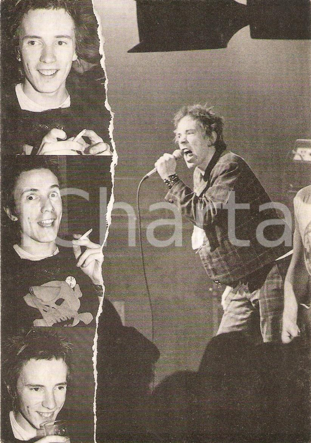 Cartolina originale da collezione 1980 ca MUSICA Johnny ROTTEN Cartolina Ed. Immagginazione stellare SALERNO FG VG 1
