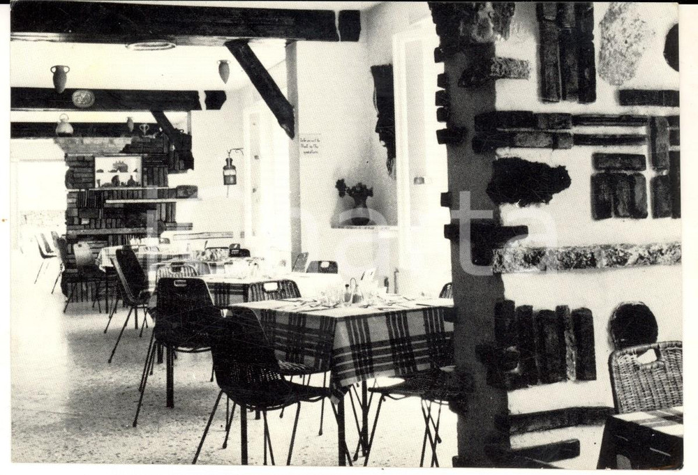 Cartolina originale da collezione 1965 ISOLA DI USTICA PA Cottage Hotel  Il ristorante Cartolina postale FG VG 1