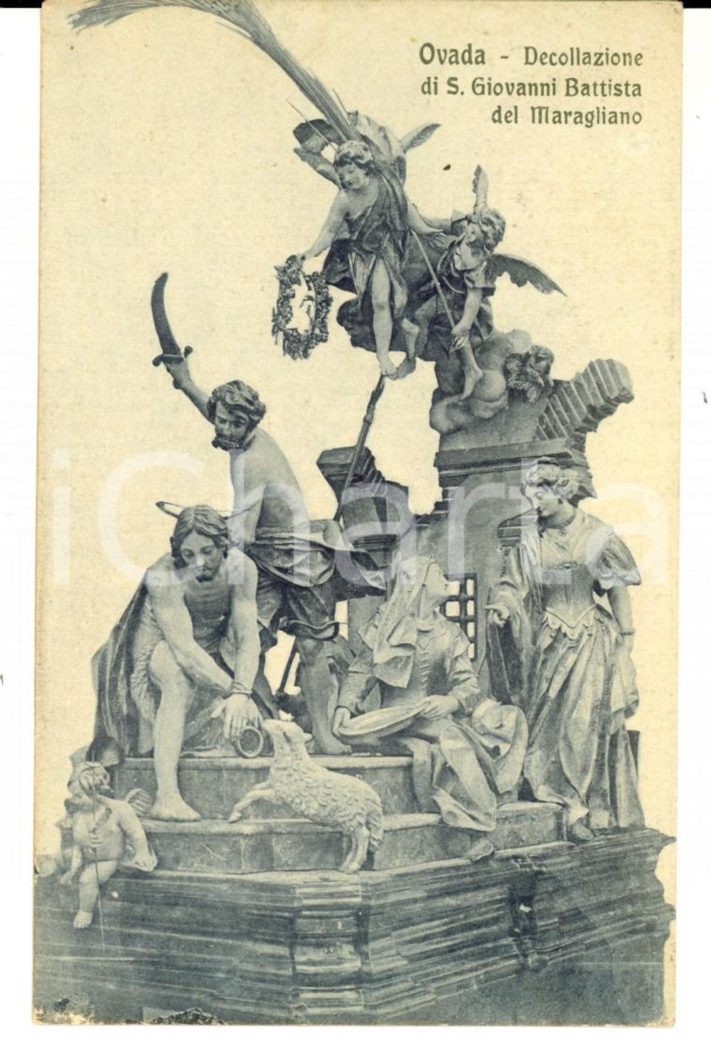 Cartolina originale da collezione 1917 OVADA Decollazione San Giovanni Battista *Cartolina a Ulisse STACCHINI FP 1