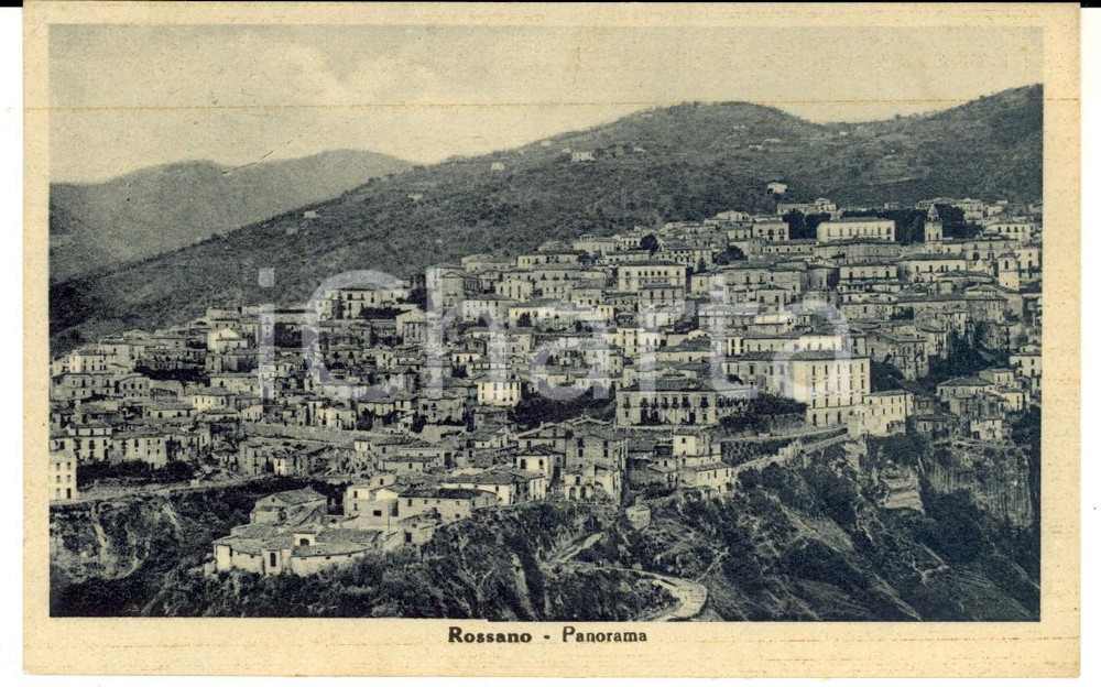 Cartolina originale da collezione 1950 ROSSANO CS Veduta panoramica Cartolina postale FP VG 1