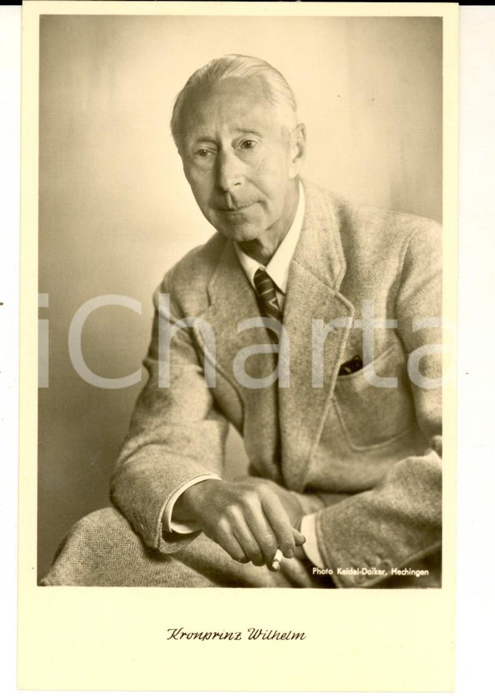 Cartolina originale da collezione 1950 circa Ritratto del principe GUGLIELMO DI PRUSSIA *Cartolina FG NV 1