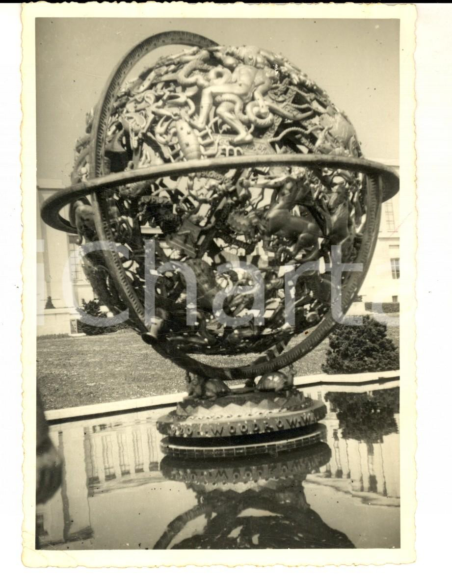 Fotografia d epoca originale 1950 ca GINEVRA Sfera Armillare per la Fondazione Woodrow Wilson Foto 10x15 cm 1