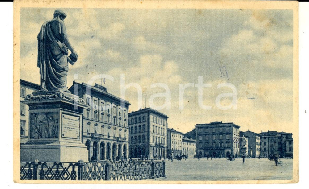 Cartolina originale da collezione 1948 LIVORNO Piazza della REPUBBLICA *Cartolina ANIMATA FP VG 1