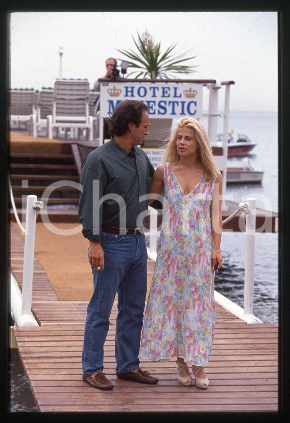 35mm vintage slide* 1994 FESTIVAL CANNES - Linda HAMILTON e Jim BELUSHI (32)