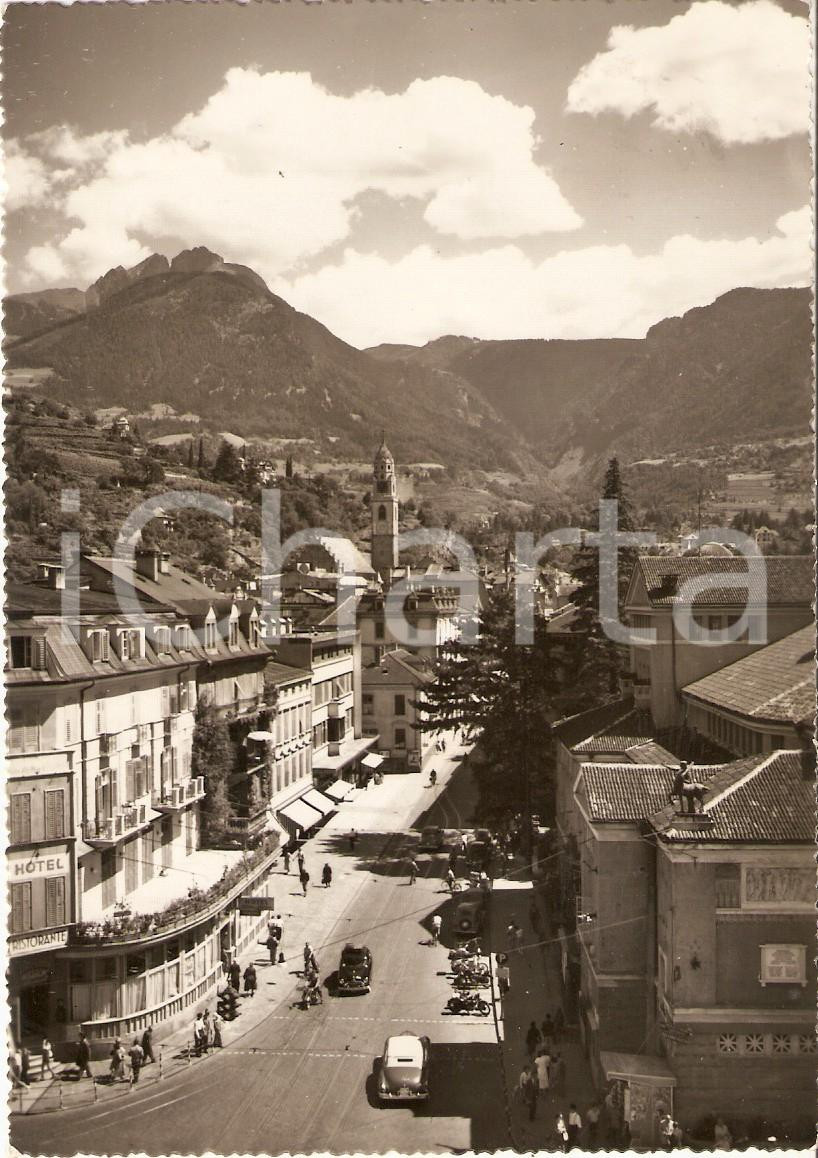 Cartolina originale da collezione 1956 MERANO BZ Panorama della cittÃ  Cartolina FG VG 1