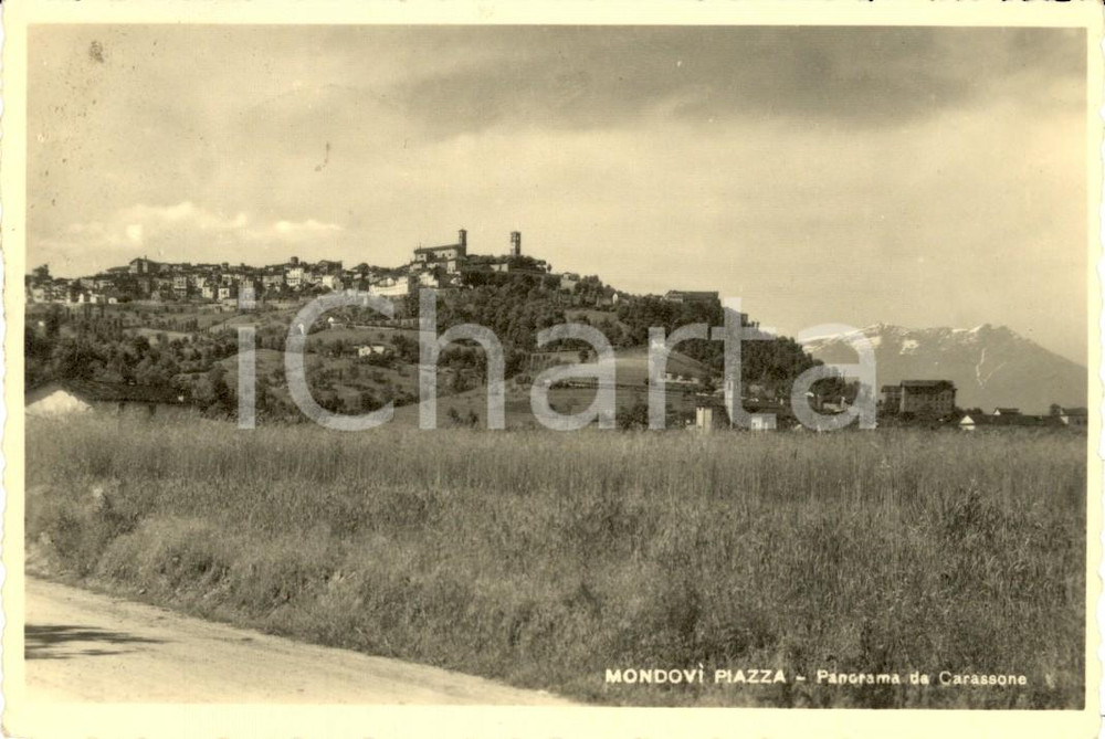 Cartolina originale da collezione 1940 ca MONDOVI' (CN) Panorama frazione PIAZZA da CARCASSONE *Cartolina FP VG 1
