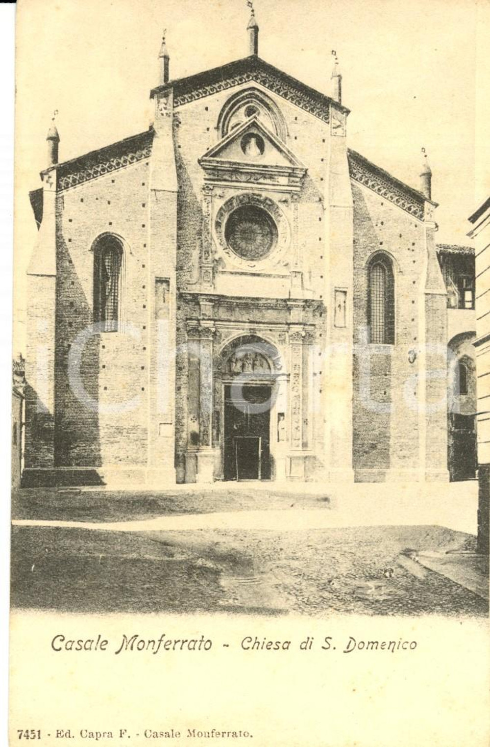 Cartolina originale da collezione 1910 CASALE MONFERRATO (AL) Chiesa di SAN DOMENICO *Cartolina FP VG 1