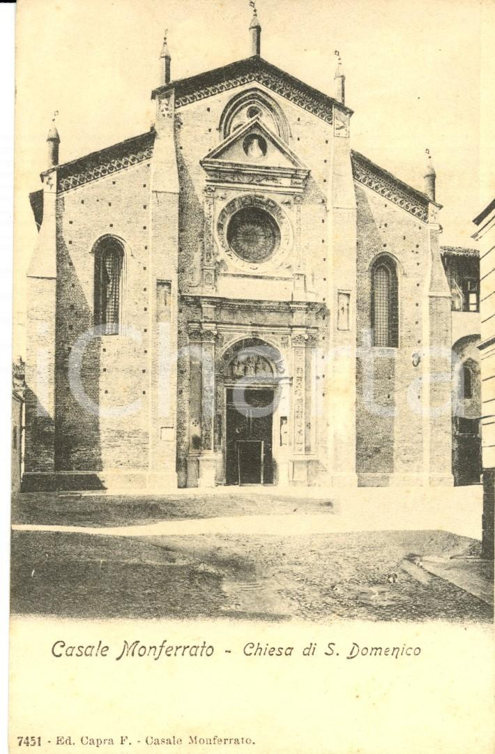 Cartolina originale da collezione 1910 CASALE MONFERRATO AL Chiesa di SAN DOMENICO Cartolina FP VG 1