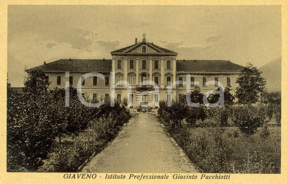 Cartolina originale da collezione 1940 ca GIAVENO (TO) Istituto Professionale Giacinto PACCHIOTTI *Cartolina FP NV 1