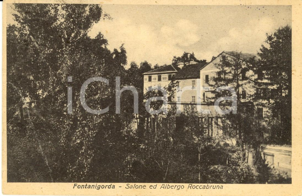 Cartolina originale da collezione 1930 ca FONTANIGORDA GE Albergo ROCCABRUNA dei F.lli GHIOTTO Cartolina FP VG 1
