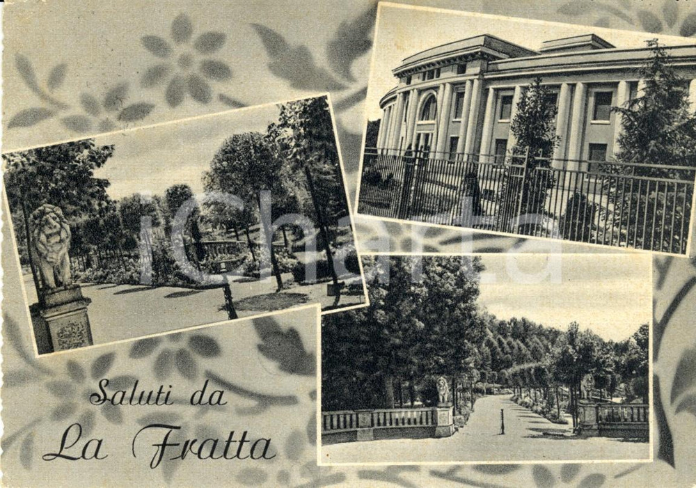 Cartolina originale da collezione 1957 SINALUNGA (SI) Vedutine della Tenuta LA FRATTA *Cartolina FG VG 1
