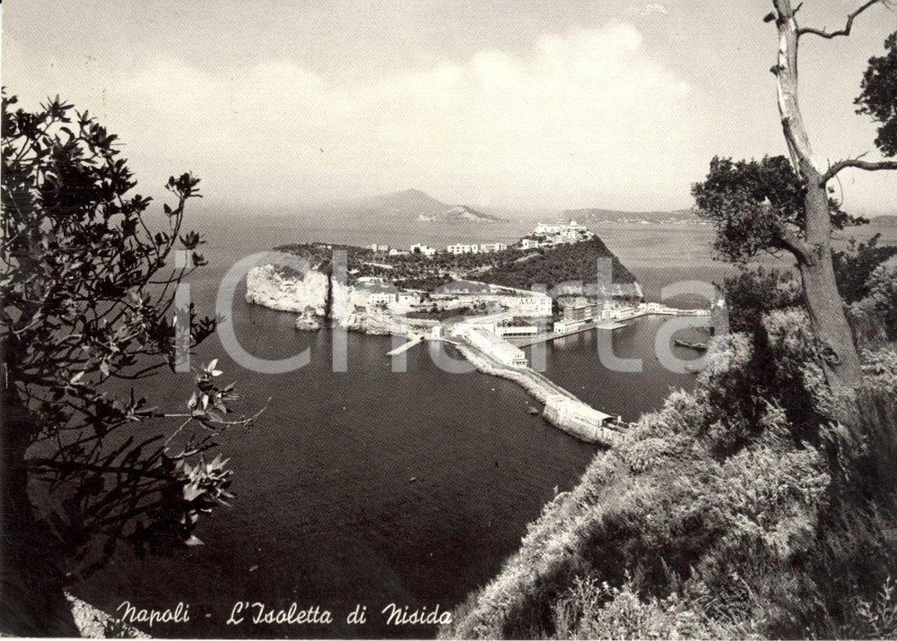 Cartolina originale da collezione 1950 ca NAPOLI Veduta dell Isoletta di NISIDA dalla costa Cartolina FG VG 1