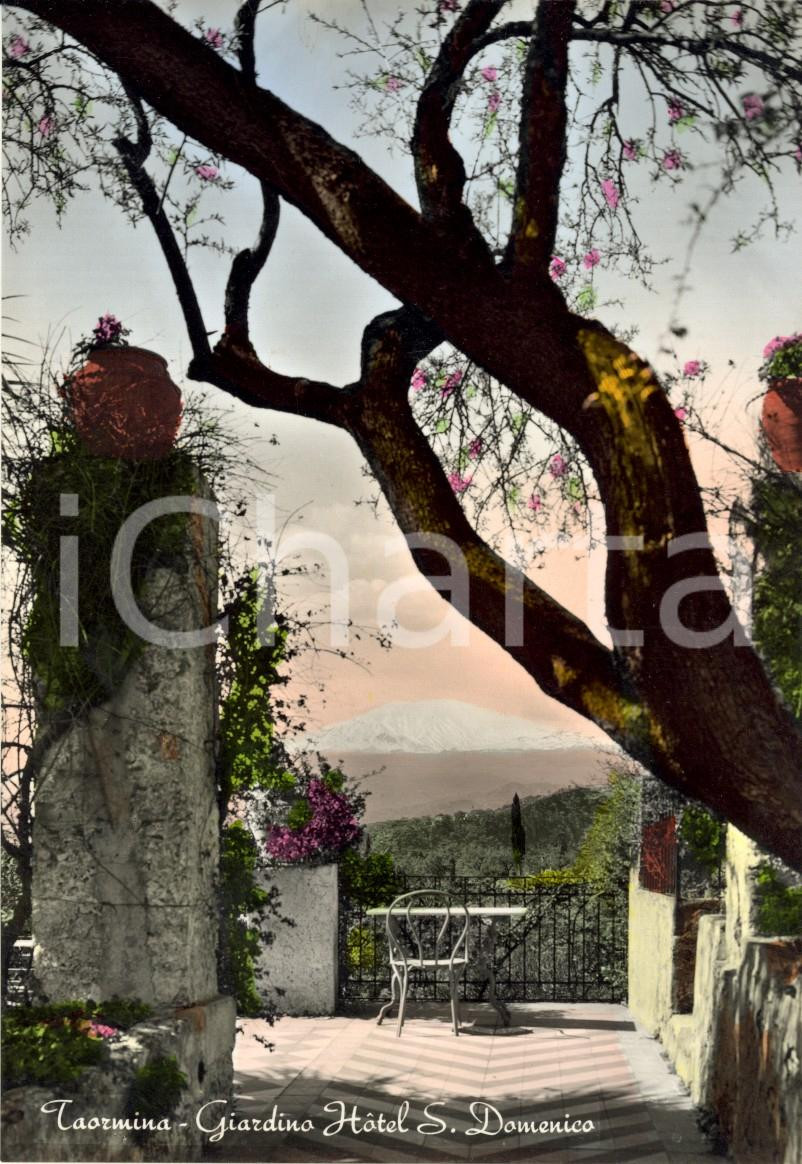Cartolina originale da collezione 1960 ca TAORMINA (ME) Giardino Hotel SAN DOMENICO *Cartolina postale FG NV 1