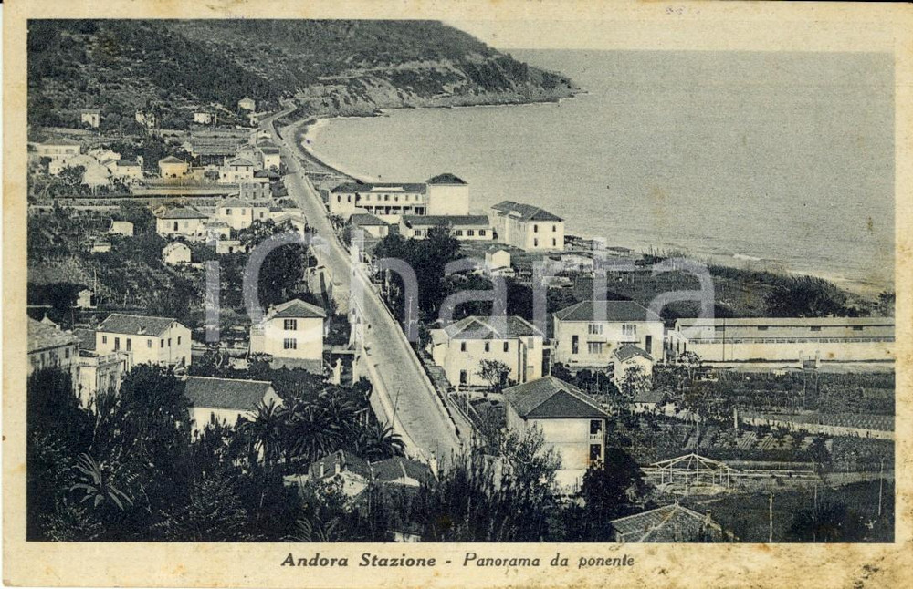 Cartolina originale da collezione 1941 ANDORA SV Veduta panoramica da ponente Cartolina postale FP VG 1