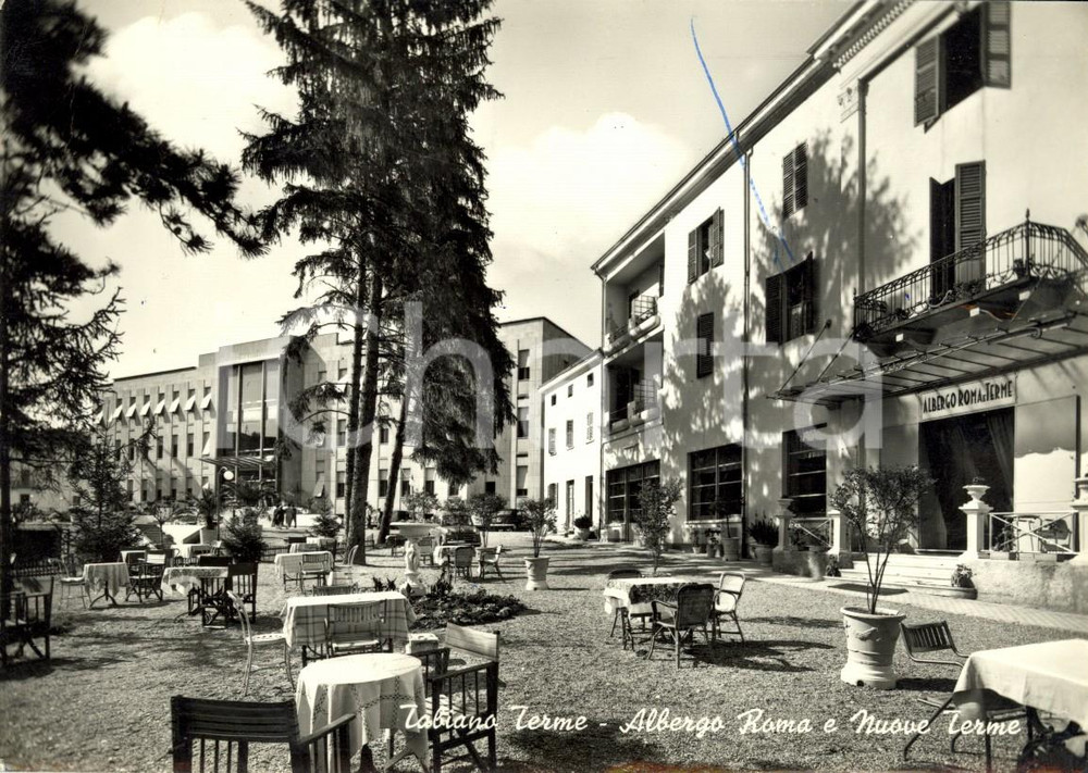 Cartolina originale da collezione 1960 TABIANO TERME PR Albergo ROMA e nuove Terme Cartolina postale FG VG 1