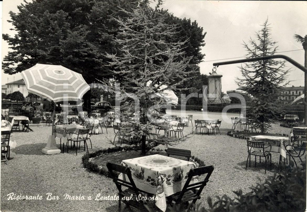 Cartolina originale da collezione 1956 LENTATE SUL SEVESO (MB) Giardino Ristorante Bar MARIA *Cartolina FG VG 1
