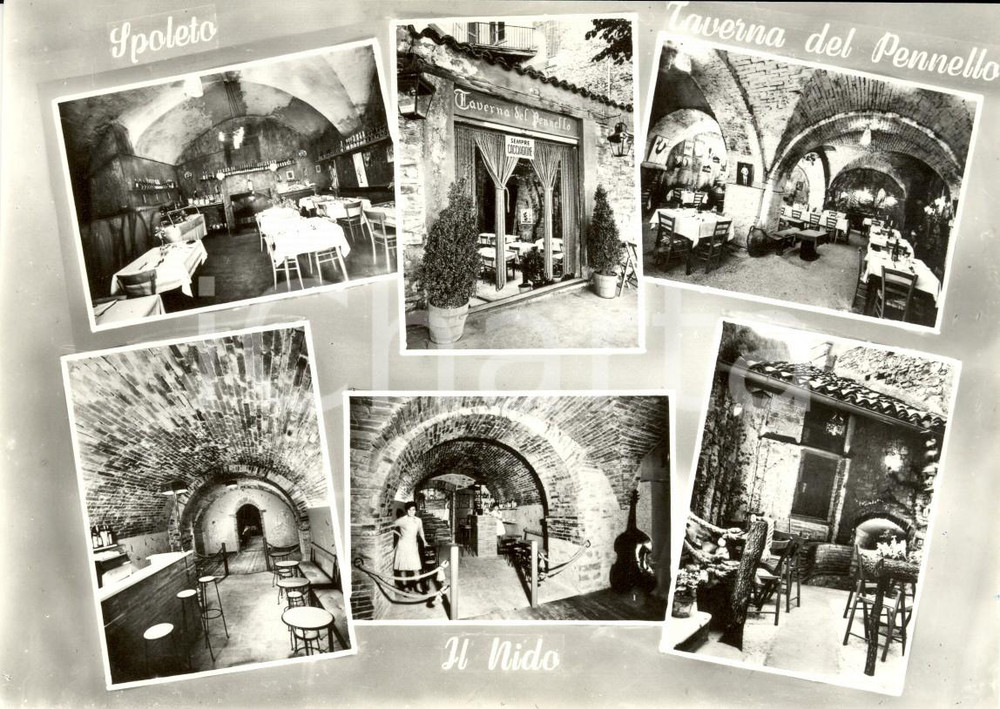 Cartolina originale da collezione 1972 SPOLETO (PG) Vedutine Ristorante TAVERNA DEL PENNELLO *Cartolina FG NV 1