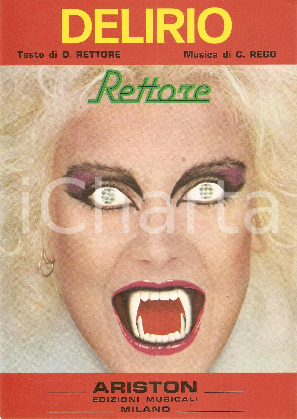 1980 Donatella RETTORE Delirio Ed. musicali ARISTON *Spartito