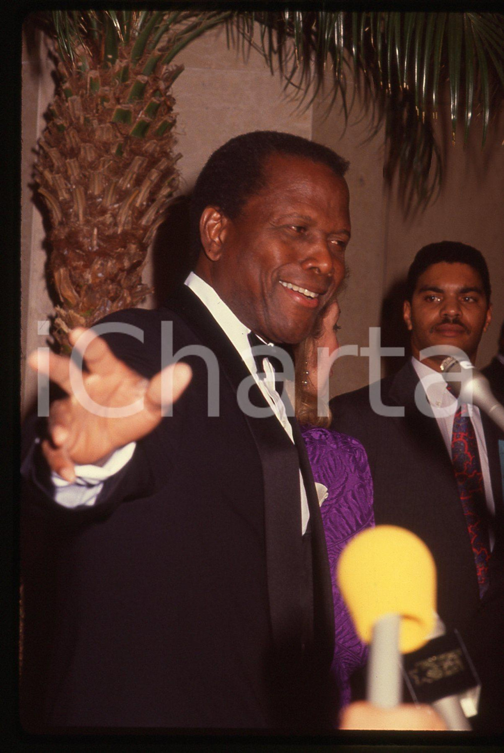 Fotografia d epoca originale 35mm vintage slide 1991 USA  CINEMA Sidney POITIER Ritratto dell attore 1 1