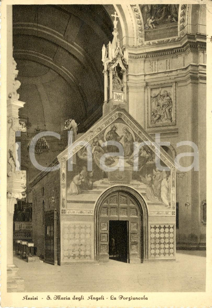 Cartolina originale da collezione 1946 ASSISI PG La PORZIUNCOLA  Basilica SANTA MARIA DEGLI ANGELI Cartolina 1